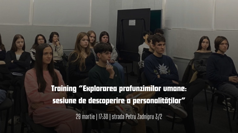 Andrei Buzdugan, te invită la o nouă sesiune de autocunoaștere la Centrul de Tineret Ciocana.