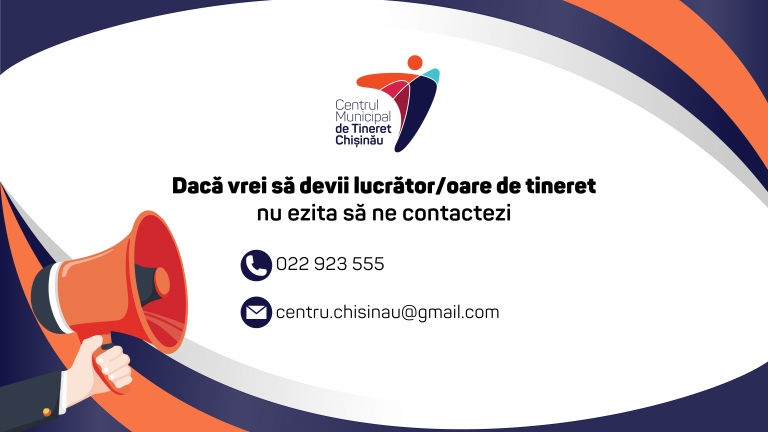 Fii parte a echipei de lucrători de tineret a Centrelor de Tineret din municipiul Chișinău!