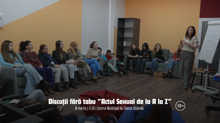Participă la o sesiune a Discuțiilor fără tabu de la Centrul Municipal de Tineret Chișinău!