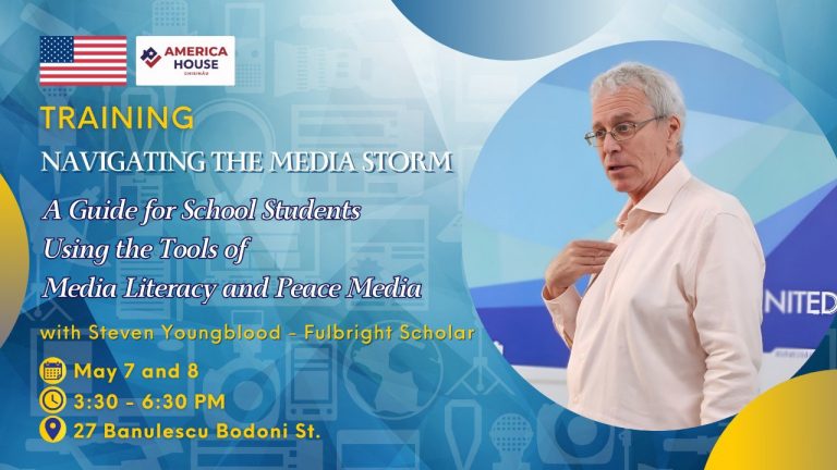 Află cum să navighezi cu discernământ prin internet și mass-media. Atelier despre alfabetizarea media cu Steven Youngblood!
