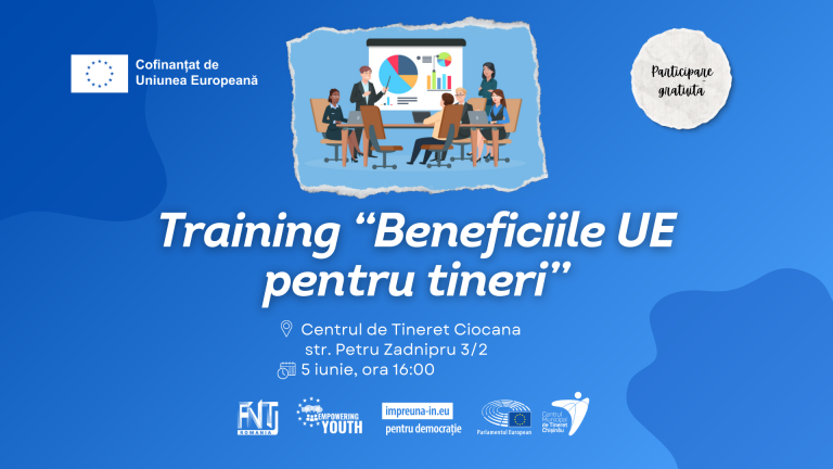 Centrul de Tineret Ciocana organizează trainingul „Beneficiile UE pentru tineri”