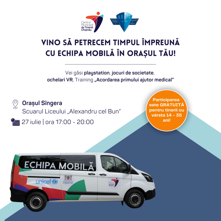 Chisinau Municipal Youth Center Mobile Team is coming to Sîngera!