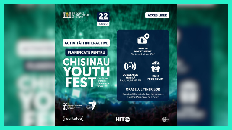 Chisinau Youth Fest 2024 обещает веселые и интерактивные мероприятия для молодежи