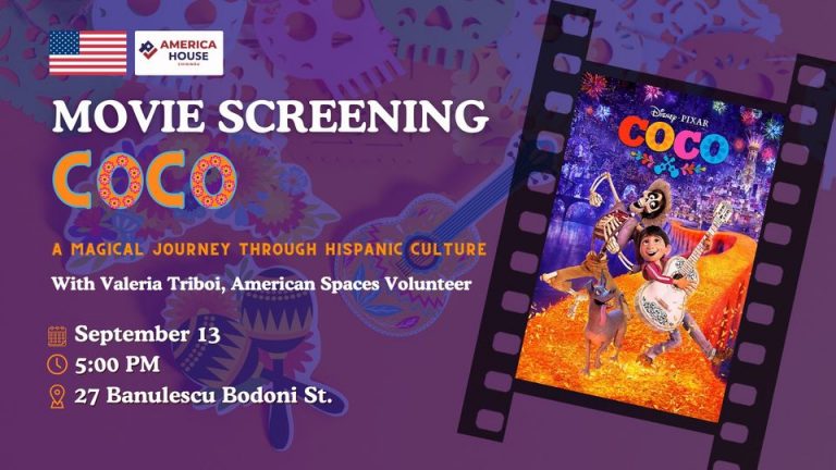 Special screening of the movie “Coco” and presentation about Hispanic cultural heritage in the USA at America House Chisinau