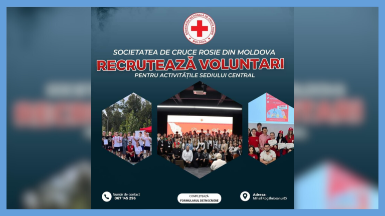 Crucea Roșie Moldova a deschis perioada de recrutare pentru voluntari