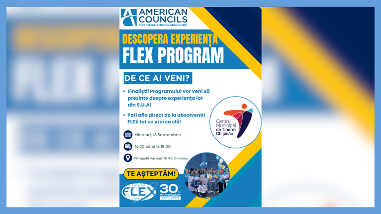 Eveniment special la Centrul Municipal de Tineret Chișinău: Descoperă experiența Programului FLEX