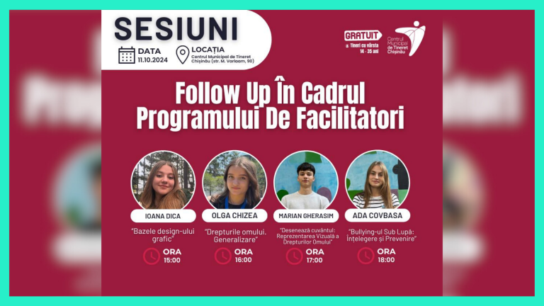 Young facilitators in non-formal education present their skills at the Chisinau Municipal Youth Center!