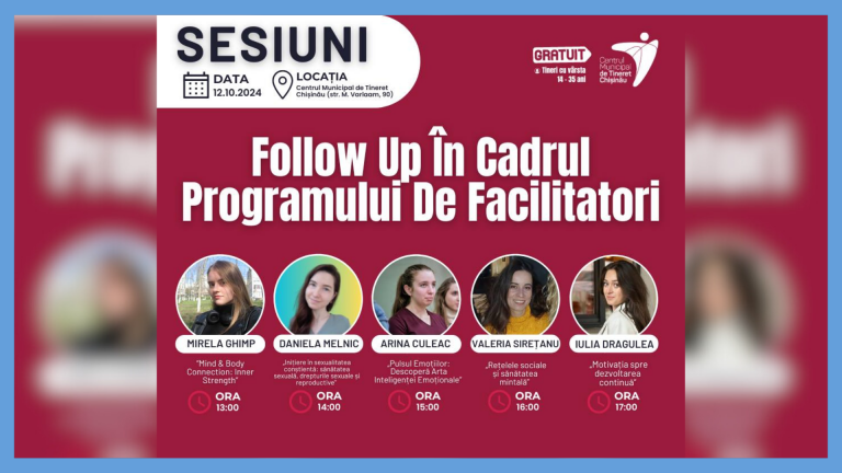 Young facilitators in non-formal education ready to inspire the community: training sessions at the Chisinau Municipal Youth Center