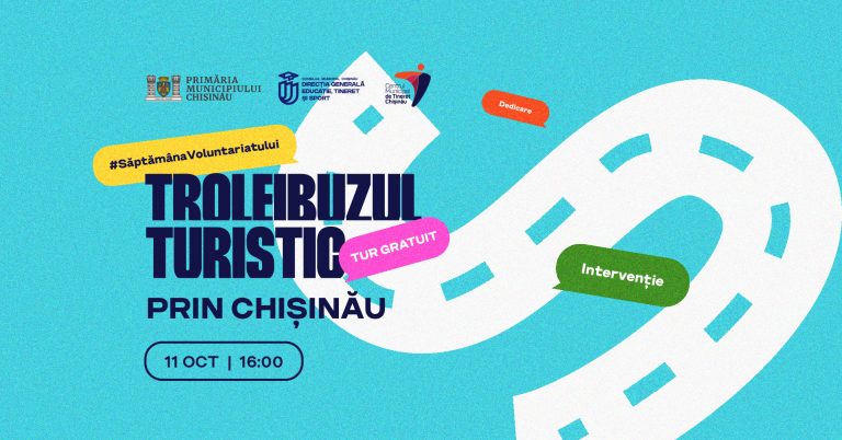 The Tourist Trolleybus Tour: urban adventure during the Volunteering Week in Chisinau. See how you can get a free tour!