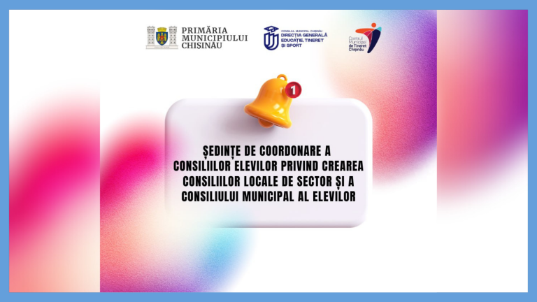 Meetings for the creation of Local Pupils’ Councils in Chisinau districts. They will take place in each sector, see details in the article.