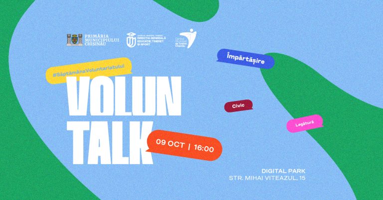 Chișinău găzduiește VOLUNTalk – Evenimentul Inspirațional pentru Tinerii Voluntari. Vezi cum și cine poate participa în articol!