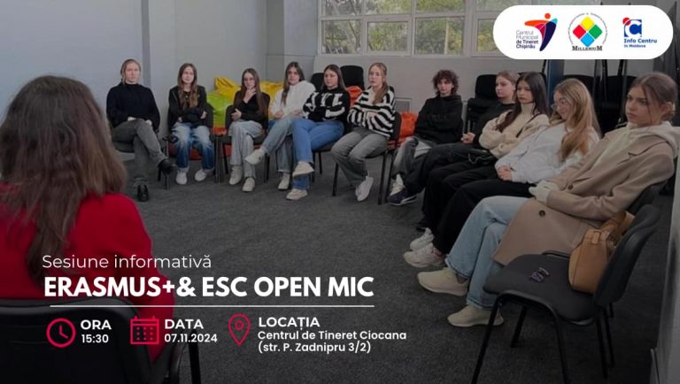 “Erasmus+ & ESC Open Mic” – Opportunity for young people to explore European volunteering and education programs
