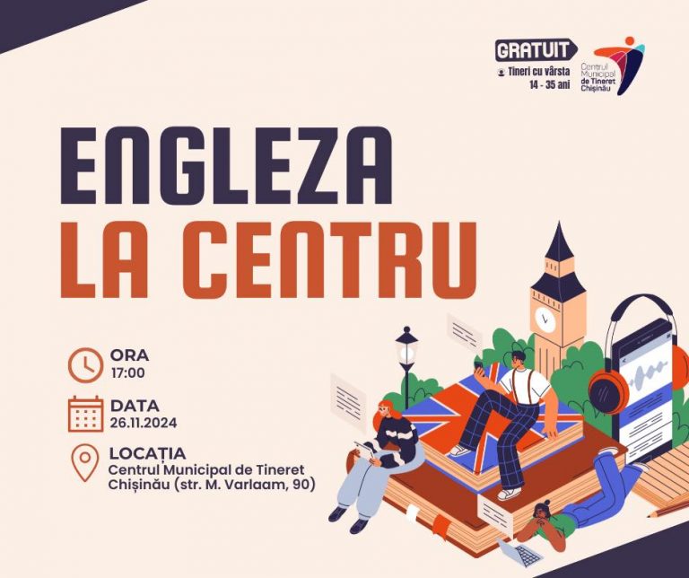 “English at the Center” – An interactive opportunity for young people from Chisinau