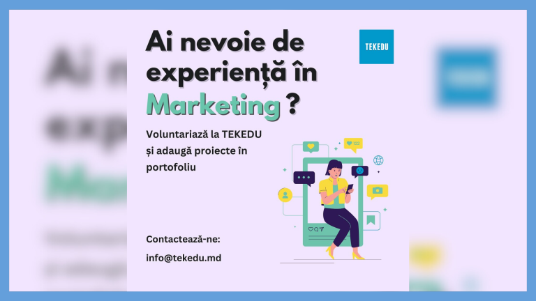 Oportunitate oferită de TEKEDU: învață Marketing de la zero prin voluntariat!
