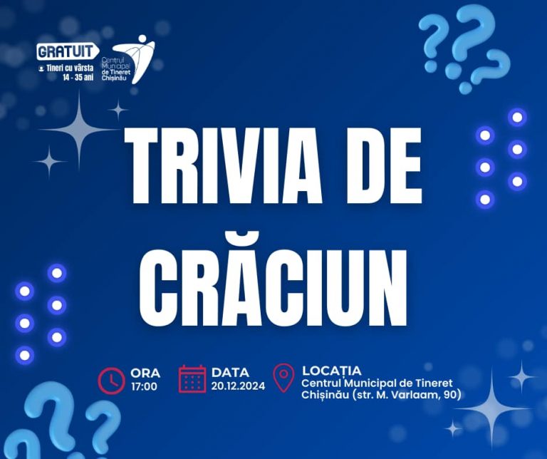 Trivia de Crăciun: Competiție festivă pentru tineri la Chișinău