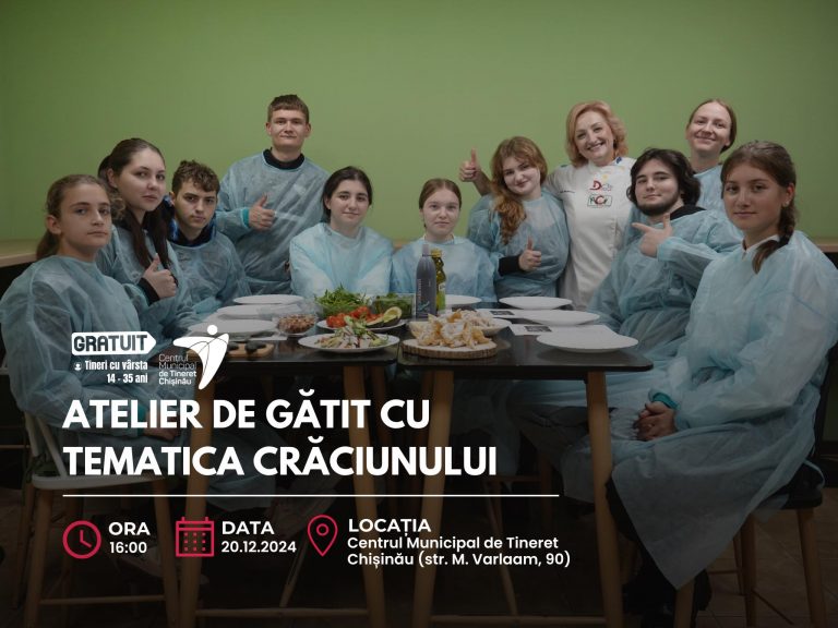 Atelier de gătit cu tematică de Crăciun pentru tineri, la Chișinău