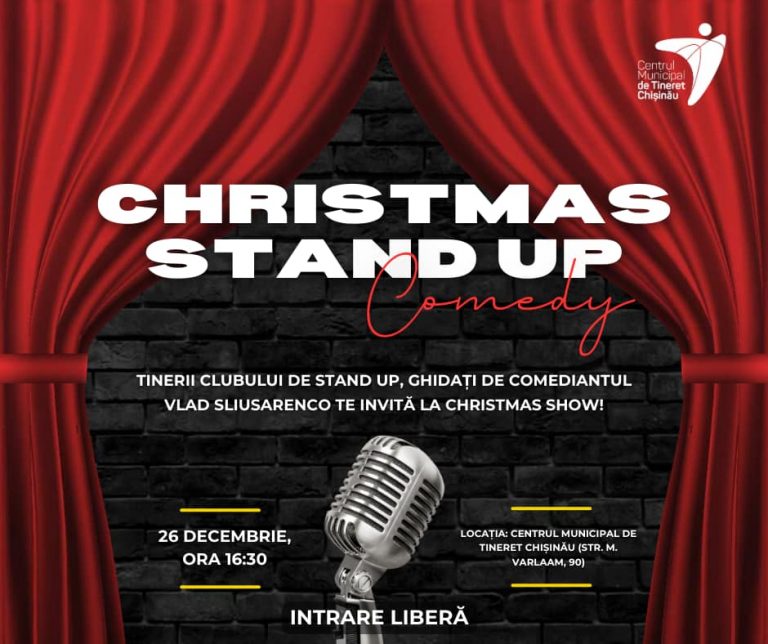 “Christmas Stand-Up Comedy” – An evening of Christmas humor at the Chisinau Municipal Youth Center