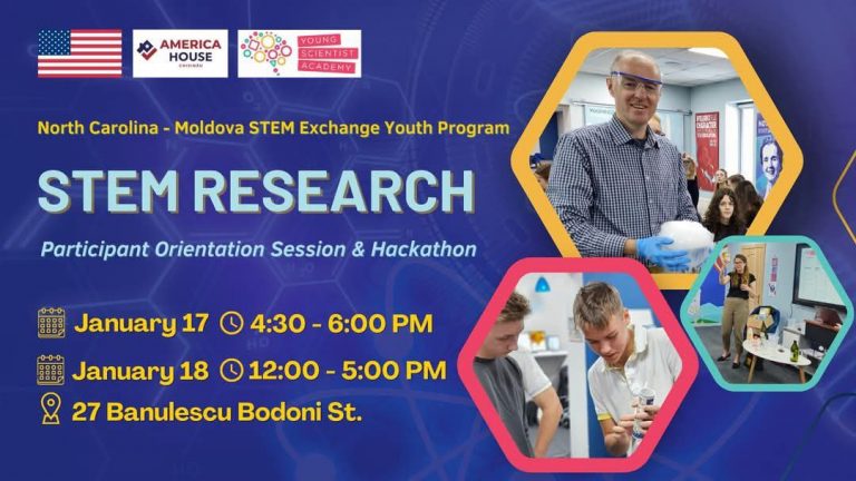 Discover the world of science: Sign up for the North Carolina – Moldova STEM Exchange Youth Program! The program starts on January 22.   