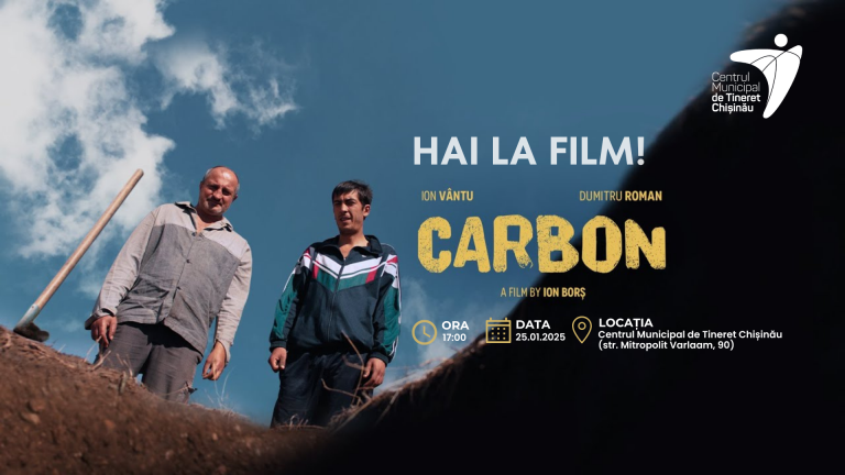Proiecția filmului „Carbon” la Centrul Municipal de Tineret Chișinău: o incursiune cinematografică în Moldova anului 1992