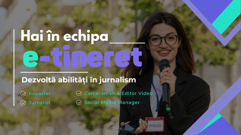 Redacția e-tineret.md recrutează tineri pasionați! Înscrie-te până pe 27 ianuarie 2025!