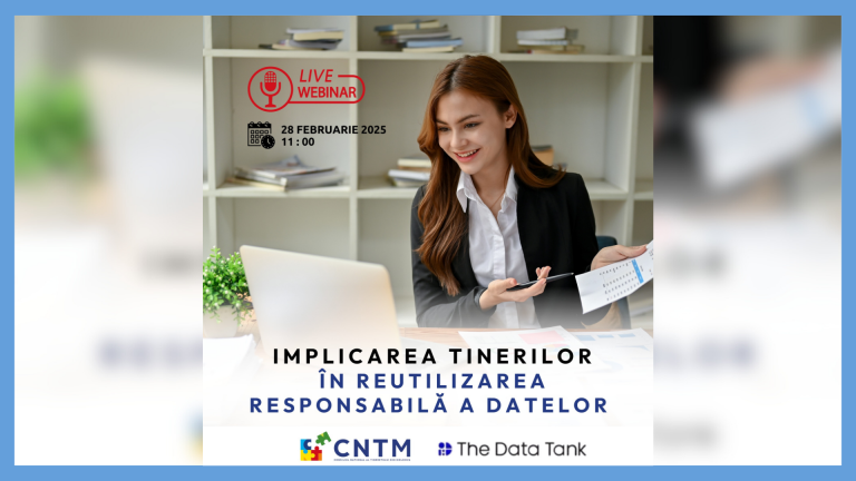 Webinar on engaging young people in data reuse, organized by CNTM and The Data Tank   