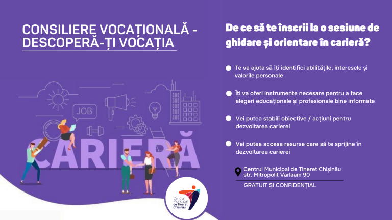 Chisinau Municipal Youth Center offers free career guidance sessions for young people   
