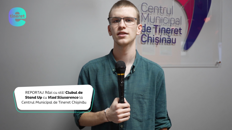 REPORT: Laugh with style! Stand Up Club with Vlad Sliusarenco at the Youth Center | e-tineret