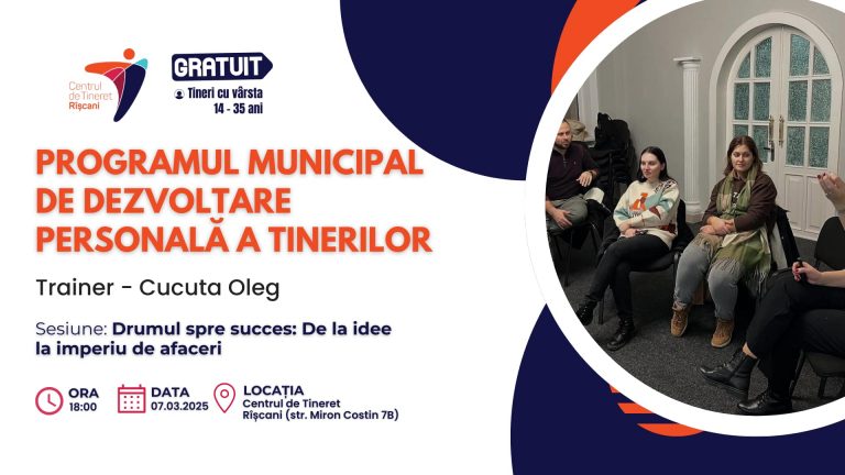 Young people from Chisinau are invited to discover the world of entrepreneurship at the Riscani Youth Center   