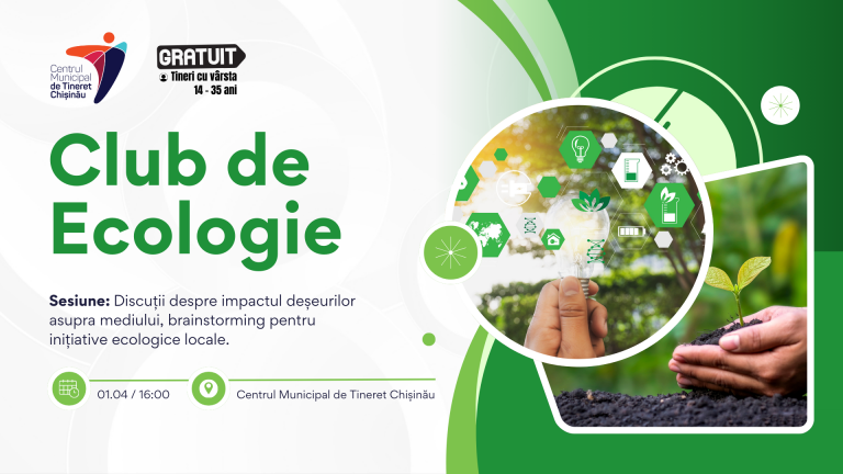 В Кишиневе открылся EcoYouth Club: пространство для молодых людей, заботящихся об окружающей среде
