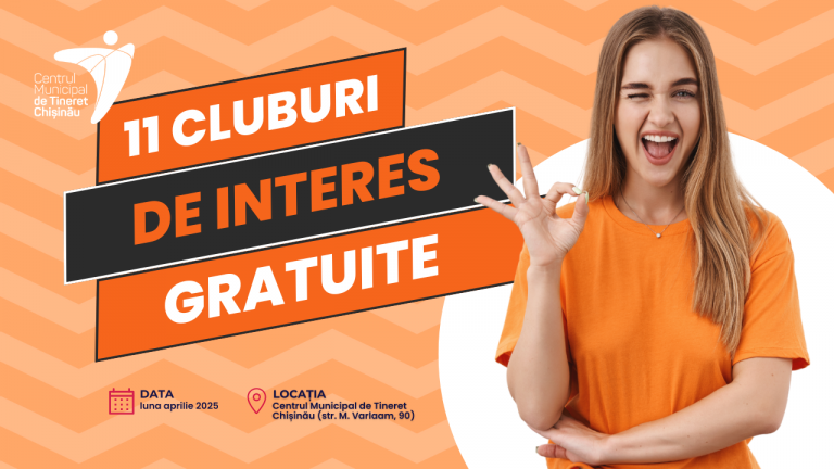 Opportunities for young people: 11 clubs of interest at the Chisinau Municipal Youth Center in April