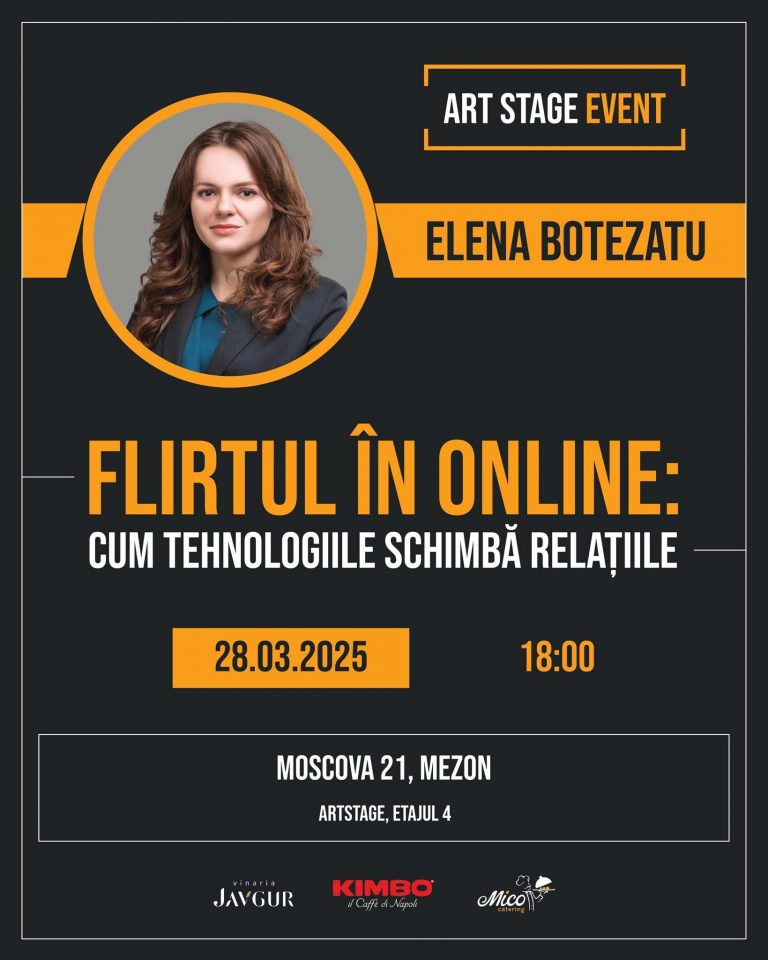 Flirting online: How is technology influencing relationships? Free event with Elena Botezatu