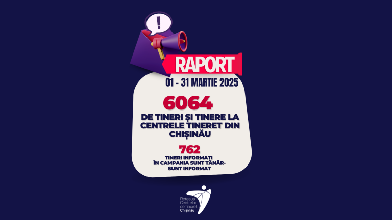 Peste 6.000 de tineri au participat la activitățile Centrelor de Tineret din Chișinău în luna martie