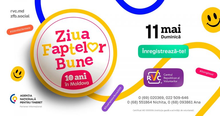 Ziua Faptelor Bune în Moldova aniversează 10 ani de voluntariat și implicare comunitară