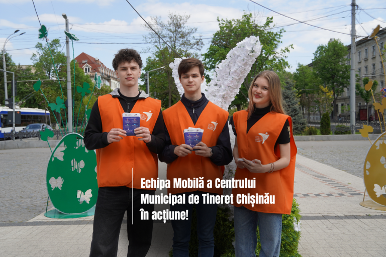 Centrele de Tineret din Chișinău aduc informația mai aproape de tine: echipa mobilă ajunge în fiecare săptămână în sectorul Centru
