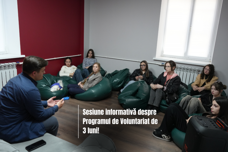 Centrele de Tineret din Chișinău te invită în echipa lor de voluntari, pe o perioadă de 3, 6 sau 12 luni!