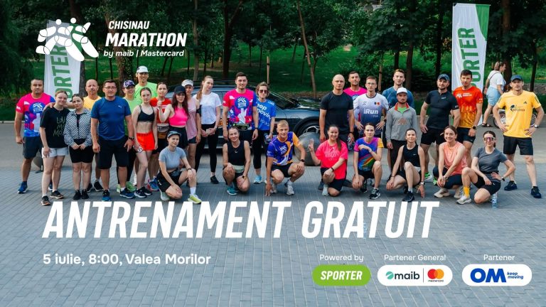 Participă la o sesiune gratuită de pregătire pentru Maratonul Chișinău